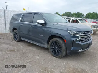 2021 Chevrolet Suburban Premier with VIN 1GNSKFKD5MR245553, listed as a IAAI auction lot 42646382 with 91,092 mi miles and . Bid and sale history available at DreamBid. Image 1.