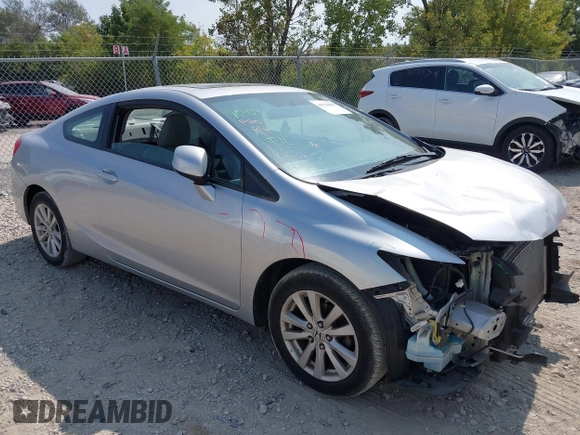 2012 Honda Civic Cpe EX with VIN 2HGFG3B83CH514615, listed as a IAAI auction lot 40324098 with 106,077 mi miles. Bid and sale history available at carsss.com. Image 1.