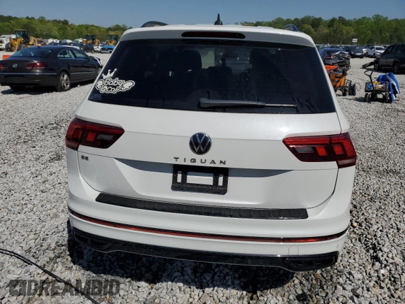 2022 Volkswagen Tiguan SE R-Line Black with VIN 3VVCB7AX5NM058171, listed as a Copart auction lot 51778885 with 61,196 mi miles and Salvage Title. Bid and sale history available at DreamBid. Image 6.