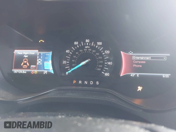 2019 Ford Fusion SE with VIN 3FA6P0HD5KR244720, listed as a IAAI auction lot 41845516 with 57,124 mi miles. Bid and sale history available at carsss.com. Image 7.