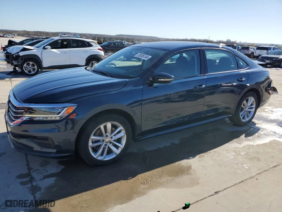 2020 Volkswagen Passat 2.0T S with VIN 1VWAA7A34LC013742, listed as a Copart auction lot 85056104 with 56,595 mi miles and Salvage Title. Bid and sale history available at carsss.com. Image 1.