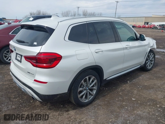 2019 BMW X3 xDrive30i with VIN 5UXTR9C5XKLE17238, listed as a IAAI auction lot 42030258 with 48,192 mi miles. Bid and sale history available at carsss.com. Image 4.