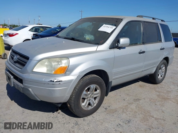 2005 Honda Pilot EX-L z VIN 2HKYF18695H545804, wystawiony jako IAAI lot #42354721 z przebiegiem 228 914 mil mil oraz . Historia ofert i sprzedaży dostępna na DreamBid. Obrazek 2.
