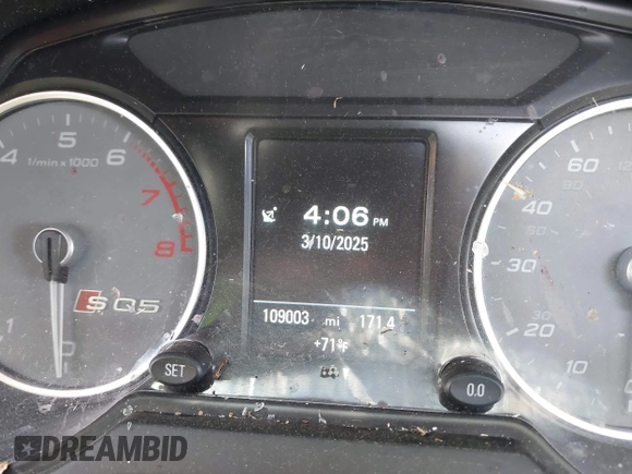 2017 Audi SQ5 with VIN WA1VCBFP0HA075147, listed as a IAAI auction lot 41765465 with 109,003 mi miles and . Bid and sale history available at DreamBid. Image 14.