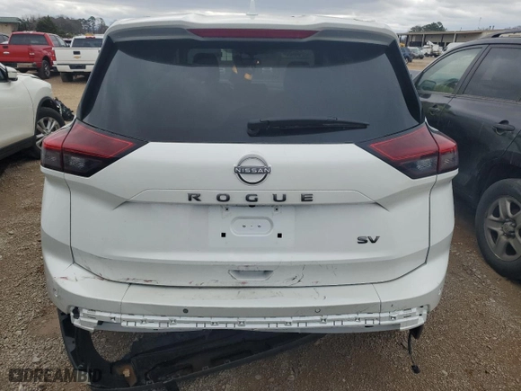 2024 Nissan Rogue SV with VIN 5N1BT3BA2RC697217, listed as a Copart auction lot 43586775 with 6,092 mi miles and Salvage Title. Bid and sale history available at carsss.com. Image 6.