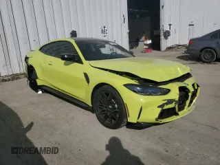 2022 BMW M4 Competition with VIN WBS33AZ03NCJ45996, listed as a Copart auction lot 79228774 with 9,559 mi miles and Salvage Title. Bid and sale history available at carsss.com. Image 4.