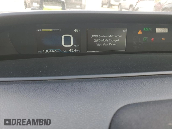 2019 Toyota Prius LE with VIN JTDL9RFUXK3006102, listed as a Copart auction lot 46575335 with 136,442 mi miles and Salvage Title. Bid and sale history available at DreamBid. Image 9.