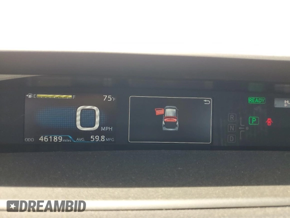 2020 Toyota Prius L Eco z VIN JTDKARFU0L3113339, wystawiony jako Copart lot #59635135 z przebiegiem 46 189 mil mil oraz Szkoda całkowita • Salvage title. Historia ofert i sprzedaży dostępna na DreamBid. Obrazek 9.