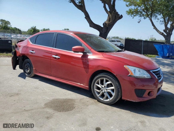 2013 Nissan Sentra SR with VIN 3N1AB7AP4DL796380, listed as a Copart auction lot 53377945 with 90,551 mi miles and Salvage Title. Bid and sale history available at carsss.com. Image 4.