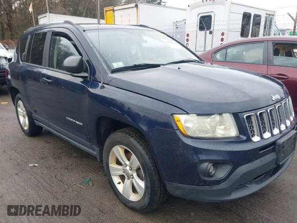 2013 Jeep Compass Latitude with VIN 1C4NJDEB5DD218146, listed as a IAAI auction lot 41849048 with 161,854 mi miles. Bid and sale history available at carsss.com. Image 1.