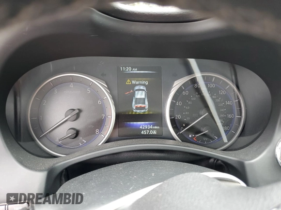 2017 Infiniti Q60 2.0t with VIN JN1CV7EL1HM320865, listed as a Copart auction lot 50822425 with 42,934 mi miles and Salvage Title. Bid and sale history available at DreamBid. Image 9.