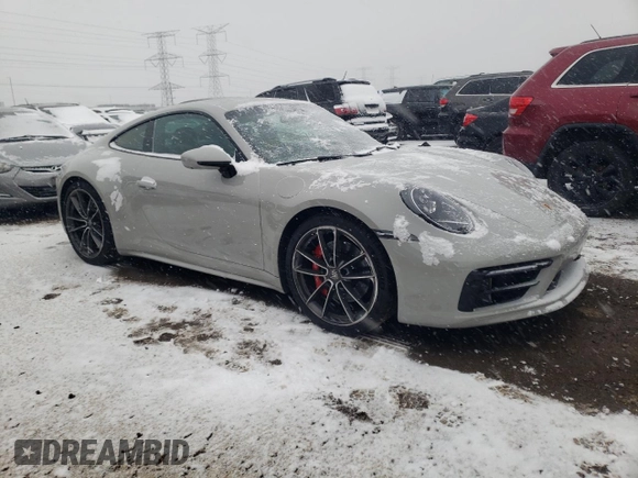 2024 Porsche 911 Carrera S with VIN WP0AB2A98RS218616, listed as a Copart auction lot 81310844 with 2,400 mi miles and Salvage Title. Bid and sale history available at carsss.com. Image 4.
