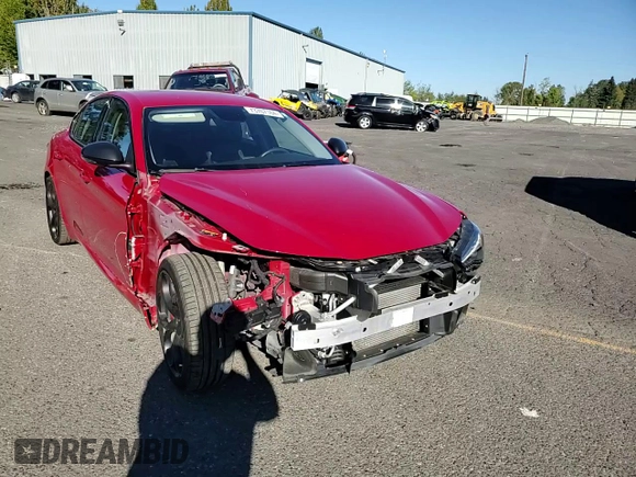 2019 Alfa Romeo Giulia Ti Sport with VIN ZARFAMBN9K7604458, listed as a Copart auction lot 73707164 with 34,495 mi miles and Salvage Title. Bid and sale history available at carsss.com. Image 10.