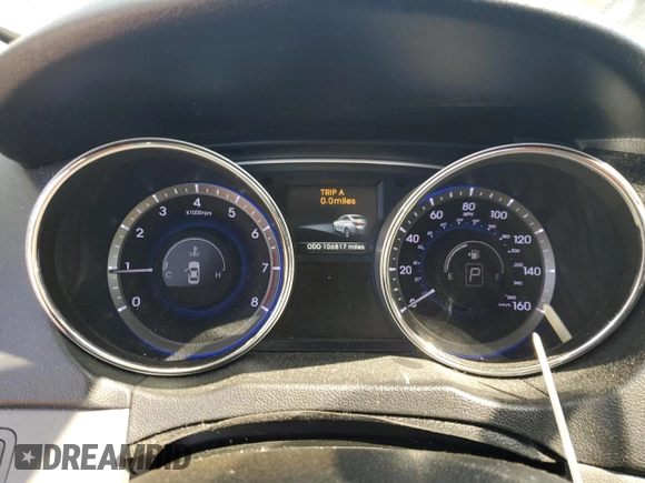 2014 Hyundai Sonata Limited with VIN 5NPEC4AB3EH844712, listed as a Copart auction lot 52318115 with 106,817 mi miles and Clean Title. Bid and sale history available at DreamBid. Image 9.