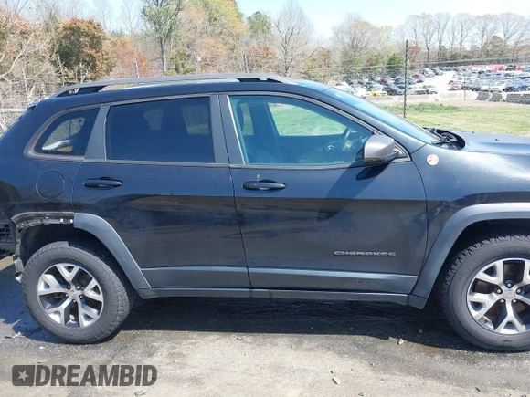 2014 Jeep Cherokee Trailhawk with VIN 1C4PJMBB6EW162303, listed as a IAAI auction lot 41910167 with 133,669 mi miles. Bid and sale history available at carsss.com. Image 14.