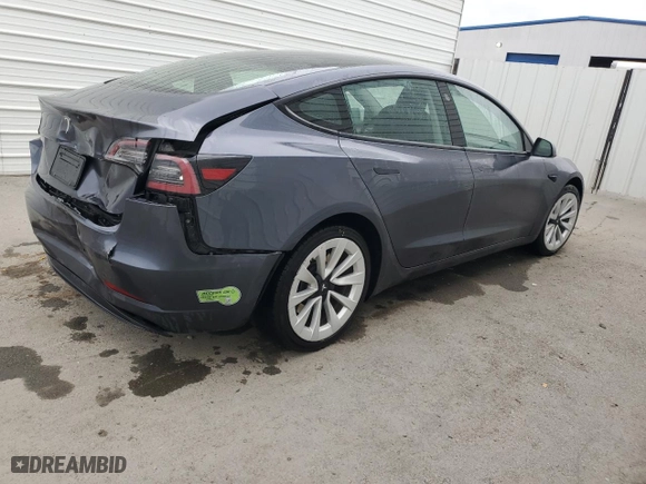 2023 Tesla Model 3 with VIN 5YJ3E1EA9PF448156, listed as a Copart auction lot 50814195 with 0 mi miles and Salvage Title. Bid and sale history available at carsss.com. Image 3.