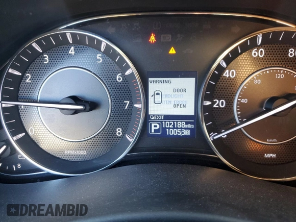 2018 Nissan Armada Platinum with VIN JN8AY2NE5J9733126, listed as a Copart auction lot 47739275 with 102,188 mi miles and Salvage Title. Bid and sale history available at carsss.com. Image 9.