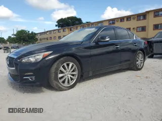 2015 Infiniti Q50 Premium with VIN JN1BV7AR7FM410590, listed as a Copart auction lot 63303905 with 74,602 mi miles and Clean title. Bid and sale history available at DreamBid. Image 1.