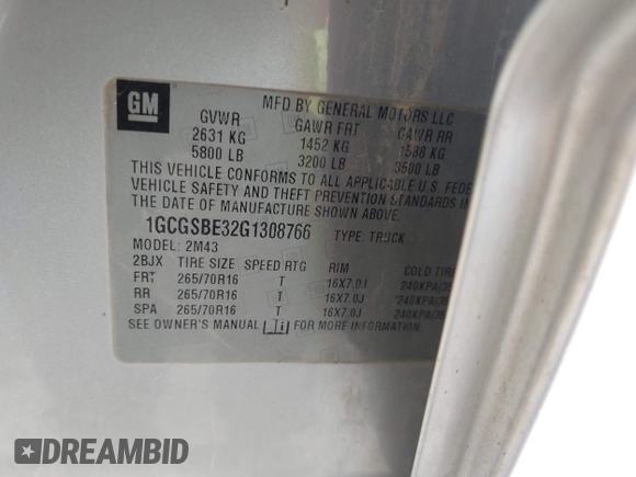 2016 Chevrolet Colorado 2WD WT с VIN 1GCGSBE32G1308766, выставлен на аукционе IAAI как лот 42254817 с пробегом 129 025 миль миль и . История ставок и продаж доступна на DreamBid. Изображение 9.