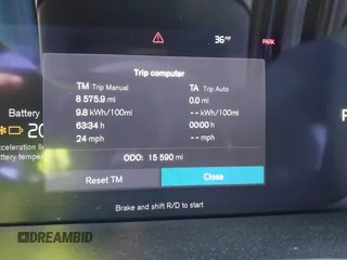 2023 Volvo C40 Recharge Pure Electric Ultimate with VIN YV4ED3GM8P2041394, listed as a IAAI auction lot 41415834 with 15,590 mi miles. Bid and sale history available at carsss.com. Image 7.