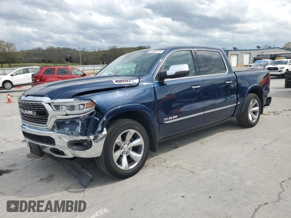 2020 Ram 1500 Limited with VIN 1C6SRFHT0LN314794, listed as a Copart auction lot 51520715 with 61,397 mi miles and Salvage title. Bid and sale history available at DreamBid. Image 1.