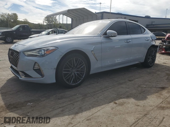 2019 Genesis G70 3.3T Advanced with VIN KMTG34LE4KU030796, listed as a Copart auction lot 71673144 with 100,932 mi miles and Salvage Title. Bid and sale history available at carsss.com. Image 1.