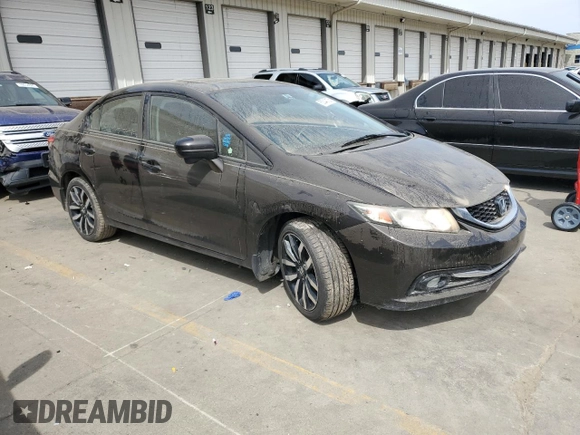 2014 Honda Civic EX-L with VIN 2HGFB2F97EH505110, listed as a Copart auction lot 50043125 with 158,127 mi miles and Salvage Title. Bid and sale history available at DreamBid. Image 4.