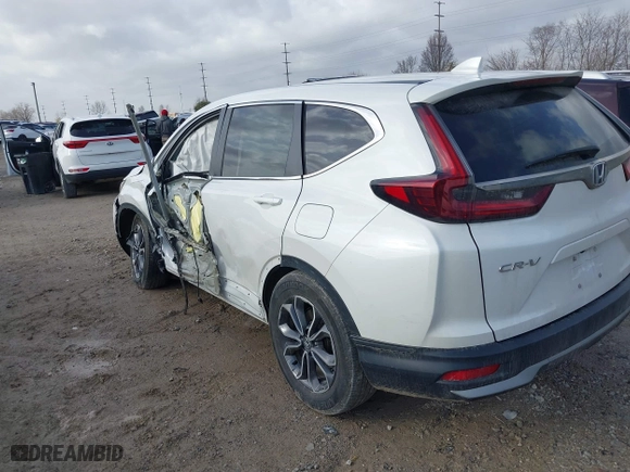 2021 Honda CR-V EX with VIN 5J6RW1H50ML001675, listed as a IAAI auction lot 41727321 with 33,656 mi miles. Bid and sale history available at carsss.com. Image 3.