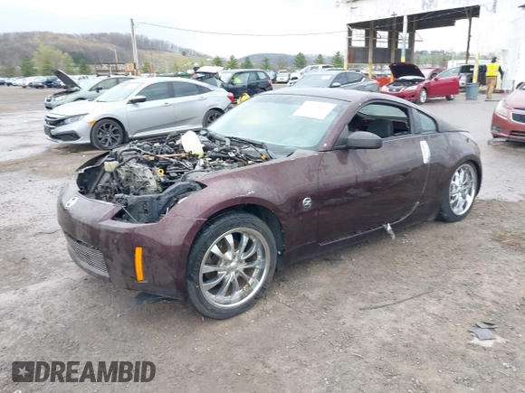 2003 Nissan 350Z Touring with VIN JN1AZ34E43T015351, listed as a IAAI auction lot 41996241 with 169,907 mi miles. Bid and sale history available at carsss.com. Image 2.