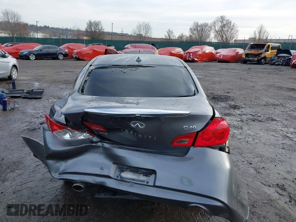 2015 Infiniti Q40 with VIN JN1CV6AR1FM520601, listed as a IAAI auction lot 41854014 with 157,684 mi miles and . Bid and sale history available at DreamBid. Image 16.