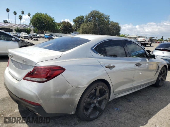 2019 Genesis G70 2.0T Advanced with VIN KMTG44LA9KU027242, listed as a Copart auction lot 71632864 with 72,288 mi miles and Salvage Title. Bid and sale history available at carsss.com. Image 3.