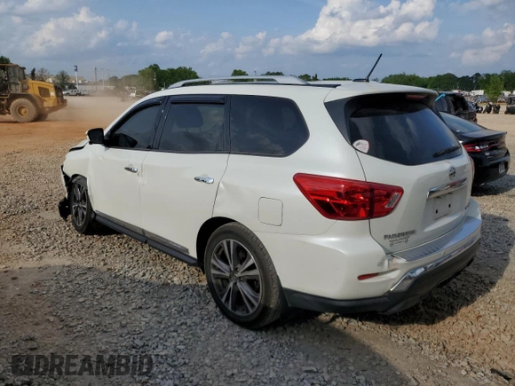 2017 Nissan Pathfinder Platinum with VIN 5N1DR2MN8HC651164, listed as a Copart auction lot 54585505 with 98,691 mi miles and Salvage title. Bid and sale history available at DreamBid. Image 2.