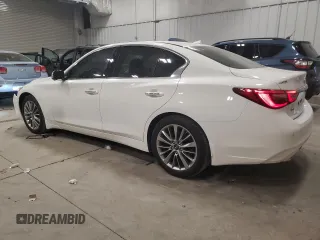 2022 Infiniti Q50 Luxe z VIN JN1EV7BR7NM340311, wystawiony jako Copart lot #53694445 z przebiegiem 12 308 mil mil oraz Szkoda całkowita • Salvage title. Historia ofert i sprzedaży dostępna na DreamBid. Obrazek 2.