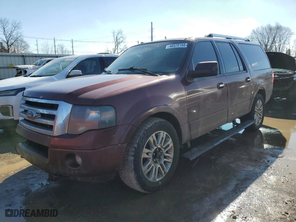 2011 Ford Expedition EL Limited with VIN 1FMJK2A57BEF01036, listed as a Copart auction lot 46572155 with 229,854 mi miles and Salvage Title. Bid and sale history available at carsss.com. Image 1.