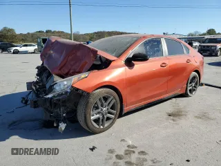 2021 Kia Forte GT-Line with VIN 3KPF34AD5ME388799, listed as a Copart auction lot 57586455 with 51,264 mi miles and Salvage title. Bid and sale history available at DreamBid. Image 1.