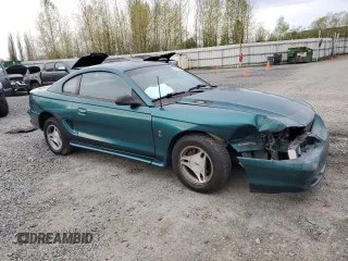 1997 Ford Mustang with VIN 1FALP4044VF101619, listed as a Copart auction lot 52646555 with 189,003 mi miles and Salvage Title. Bid and sale history available at carsss.com. Image 4.