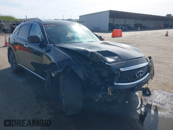 2017 Infiniti QX70 with VIN JN8CS1MW1HM410293, listed as a IAAI auction lot 41689343 with 149,823 mi miles and . Bid and sale history available at DreamBid. Image 6.