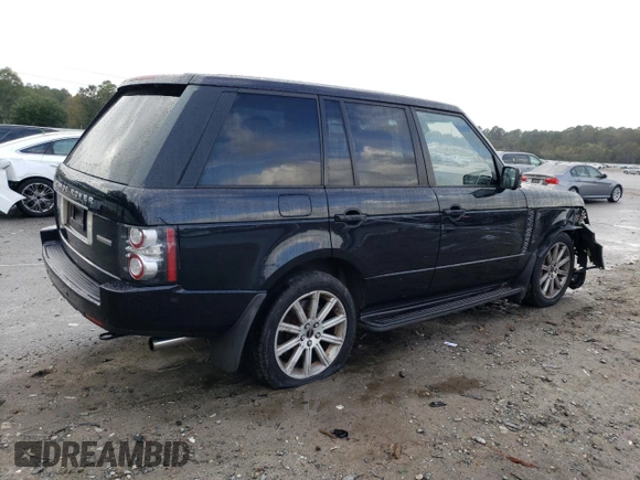 2012 Land Rover Range Rover SC with VIN SALMF1E46CA368272, listed as a Copart auction lot 78588034 with 124,179 mi miles and Salvage title. Bid and sale history available at DreamBid. Image 3.