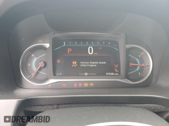 2021 Honda Passport EX-L with VIN 5FNYF7H58MB005187, listed as a Copart auction lot 60414535 with 75,208 mi miles and Salvage title. Bid and sale history available at DreamBid. Image 9.