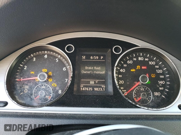 2013 Volkswagen CC Sport with VIN WVWBN7AN3DE550153, listed as a Copart auction lot 67957974 with 147,635 mi miles and Salvage Title. Bid and sale history available at carsss.com. Image 9.