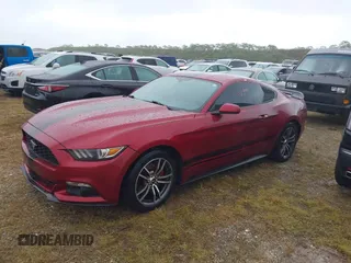 2017 Ford Mustang EcoBoost with VIN 1FA6P8TH7H5332124, listed as a IAAI auction lot 40471105 with 1 mi miles. Bid and sale history available at carsss.com. Image 2.