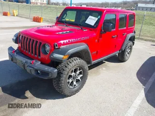 2020 Jeep Wrangler Unlimited Rubicon with VIN 1C4HJXFG3LW186387, listed as a IAAI auction lot 41821939 with 45,691 mi miles and . Bid and sale history available at DreamBid. Image 18.