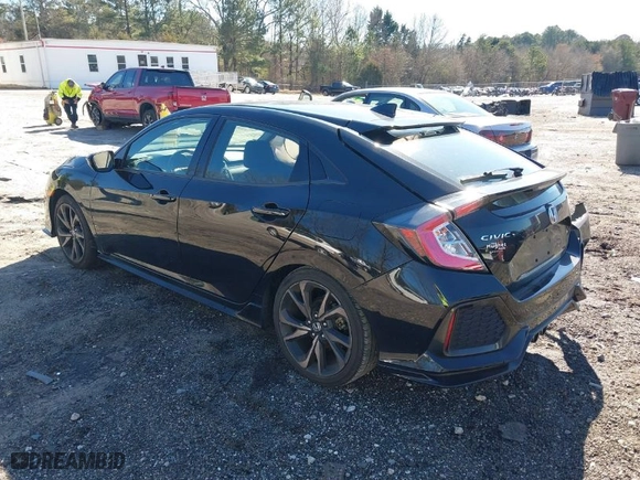 2018 Honda Civic Hatchback Sport with VIN SHHFK7H47JU207362, listed as a IAAI auction lot 41597921 with NaN miles. Bid and sale history available at carsss.com. Image 3.
