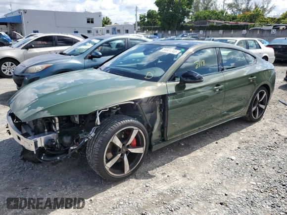 2022 Audi A5 Sportback S line Premium Plus with VIN WAUFACF50NA040198, listed as a Copart auction lot 55661703 with 5,118 mi miles. Bid and sale history available at carsss.com. Image 1.