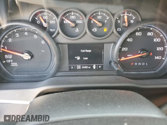 2023 Chevrolet Silverado 1500 with VIN 3GCPDAEK4PG305607, listed as a Copart auction lot 48935655 with 10,480 mi miles and Salvage Title. Bid and sale history available at DreamBid. Image 9.