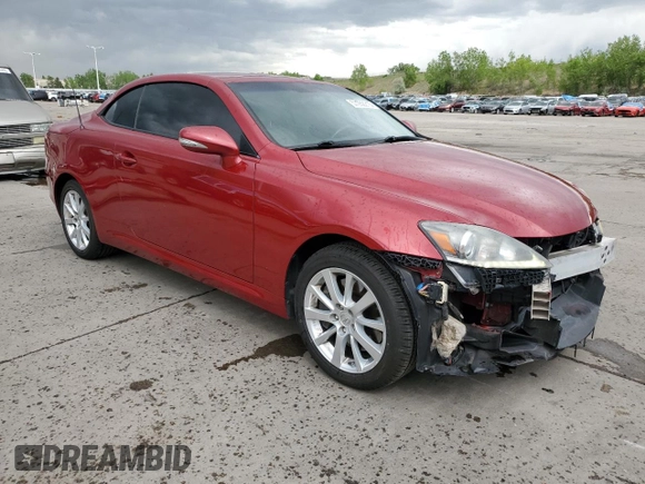 2011 Lexus IS 350 C with VIN JTHFE2C25B2505784, listed as a Copart auction lot 57262215 with 100,669 mi miles and Salvage title. Bid and sale history available at DreamBid. Image 4.