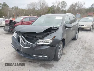 2016 Acura MDX w/Tech with VIN 5FRYD3H48GB005540, listed as a IAAI auction lot 41722697 with 74,793 mi miles. Bid and sale history available at carsss.com. Image 2.
