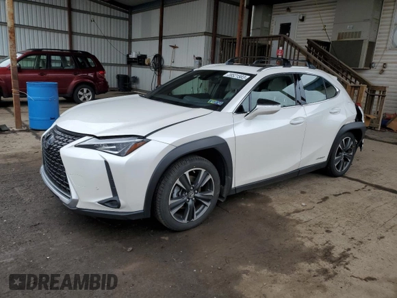 2020 Lexus UX with VIN JTHP9JBH1L2029527, listed as a Copart auction lot 39521583 with 9,093 mi miles. Bid and sale history available at carsss.com. Image 1.