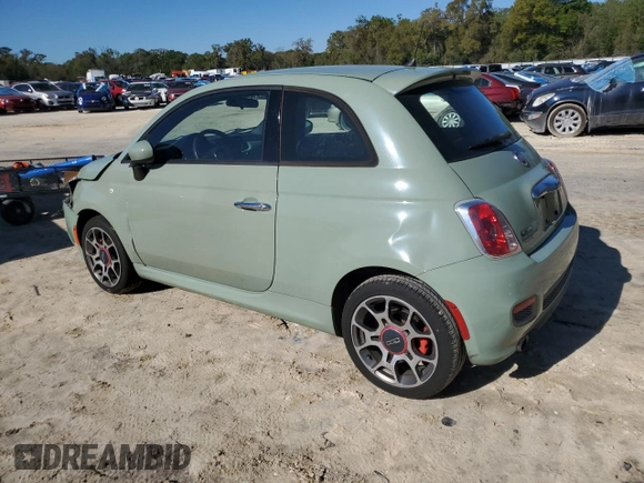 2015 FIAT 500 Sport with VIN 3C3CFFBR1FT707439, listed as a Copart auction lot 49444145 with 65,842 mi miles and Salvage Title. Bid and sale history available at carsss.com. Image 2.