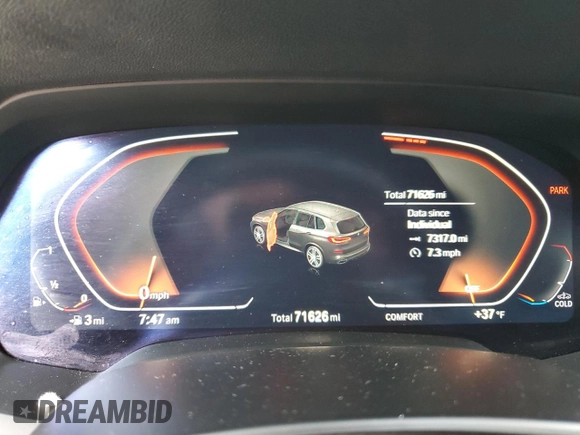 2019 BMW X5 xDrive40i with VIN 5UXCR6C5XKLK89496, listed as a Copart auction lot 44371545 with 71,626 mi miles and Non Repairable. Bid and sale history available at carsss.com. Image 9.